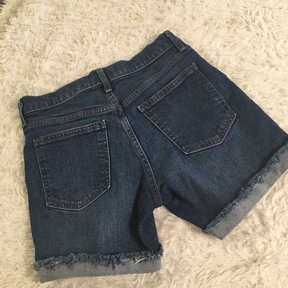 GAP Denim Shorts Raw Edge Cuffed High Rise - Picture 3 of 5